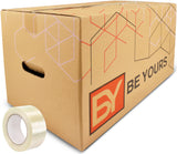 Cajas de cartón para mudanzas BeYours con asas reforzadas y cinta adhesiva de regalo