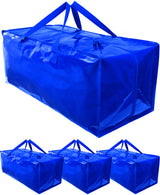 Pack de 4 Bolsas para Almacenaje y Mudanzas | Bolsas Reutilizables, Muy Grandes, Impermeables y Súper-Resistentes | Correas para usar como Mochila, Fuertes Asas y Cremalleras - Beyours Products